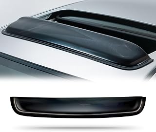 34IN. Universal Thickness Dark Smoke Tint Top Sun Roof Rain Snow Guard Window Sunroof Moonroof Wind Deflector RN88