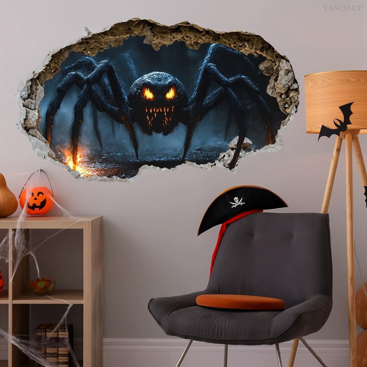 SHUCHING Halloween 3D Scary Spider Wall Decal Sticker image 2