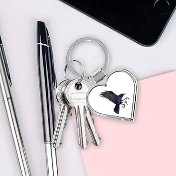 Amazon.co.jp: キーホルダー 八咫烏 カラス 鳥 キーリング付き