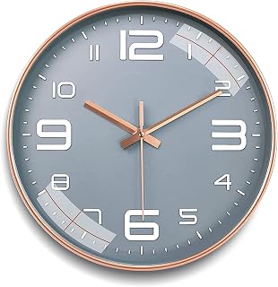 Rylan Wall Clock 12" Silent Quartz Decorative Latest Wall Clock Non-Ticking Classic Clock Battery Operated Round Easy to R... Price In India