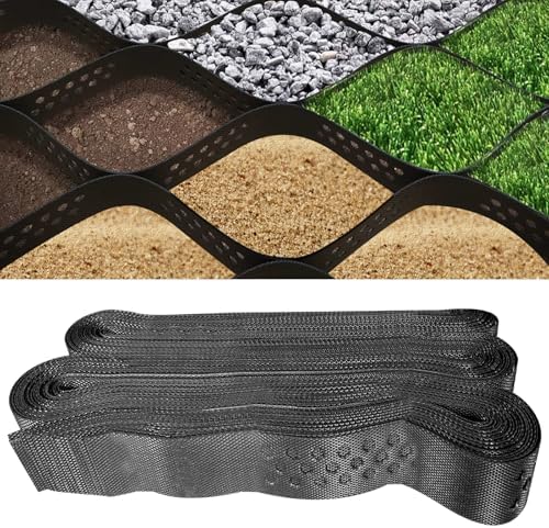 2" Depth Gravel Grid 6.5X17FT Geogrid Ground Grid Gravel Retainer...