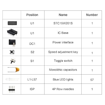 Electronic DIY Soldering Practice Learning Project Kit,Interesting Electronic Hourglass Project,LED Lights Simulate Sand Drop,Adjustable Speed (Small)