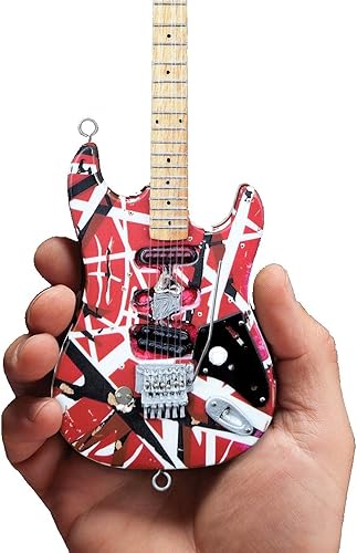 EVH Minature Guitars EVH001 mini réplica de la guitarra Frankenstrat de Van Halen, color rojo y blanco