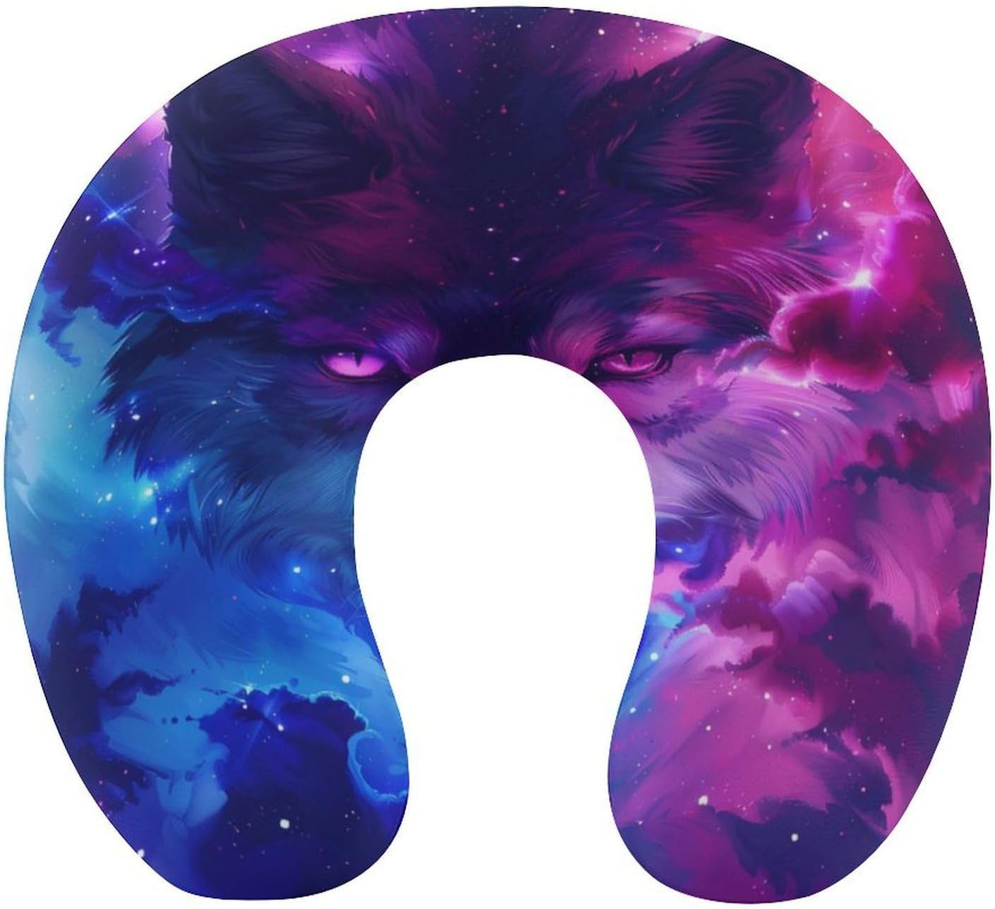 The Wolf in A Galaxy Travel Pillow U Shape Neck Pillow Washable Pillowcase for Sleeping Chair