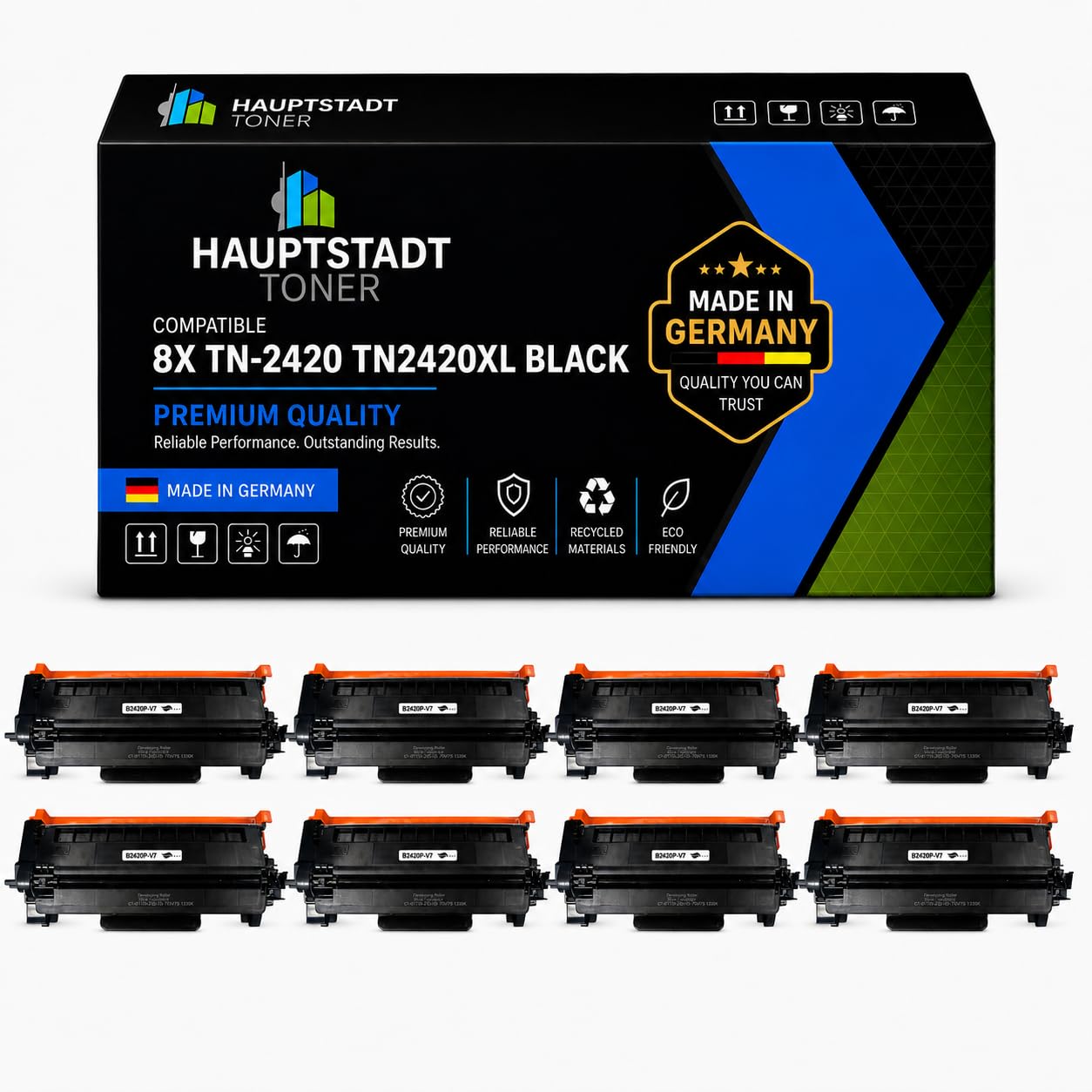 TN2420 TN-2420 XL Toner MFC L2710DW TN 2420 TN2410 TN-2410 8X Nero