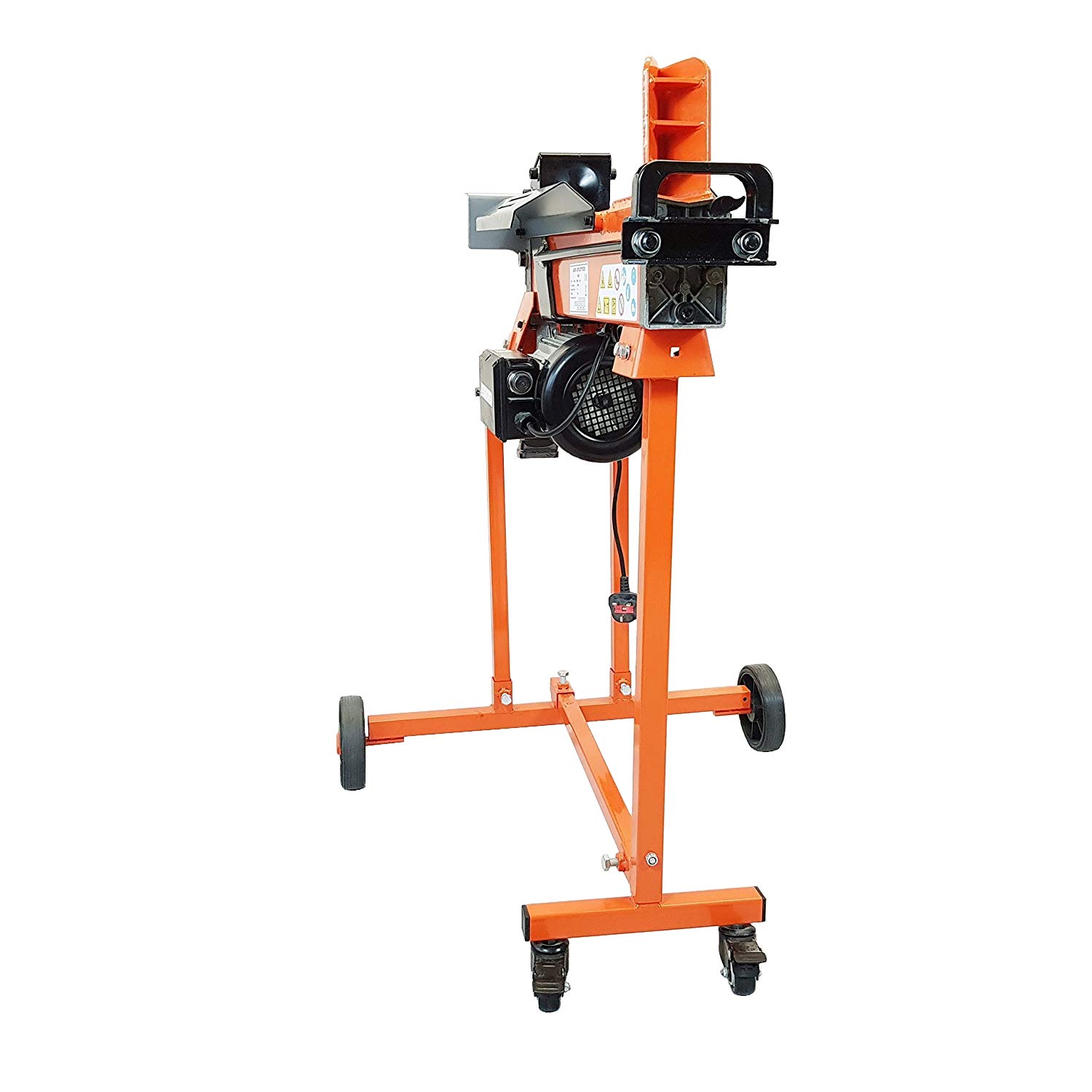 Forest Master FM5TW Fendeuse à bûches électrique – Durée de cycle de 9 secondes – Fendage bois tendre/vert jusqu'à 300 mm de longueur – Comprend établi, garde, chariot à roulettes – Prérempli et prêt