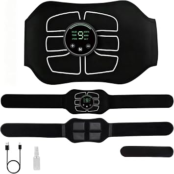 ABS Stimulator Abdominal, MHD TENS EMS Muscle Stimulator for Muscle Conditioning, Ideal for Core Strength and Abs/Arms/Legs Fitness Training at Home or Gym