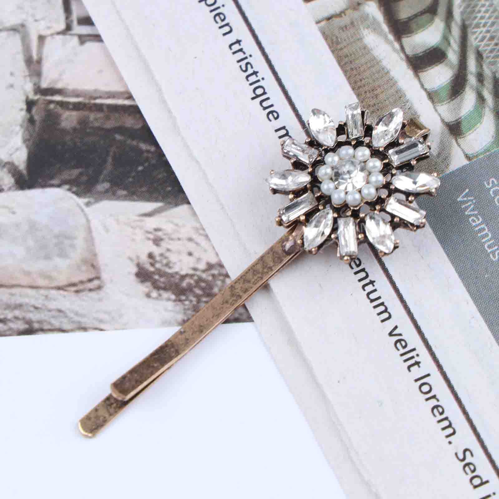 Pince cheveux mariage en strass et perles Clip cheveux - France