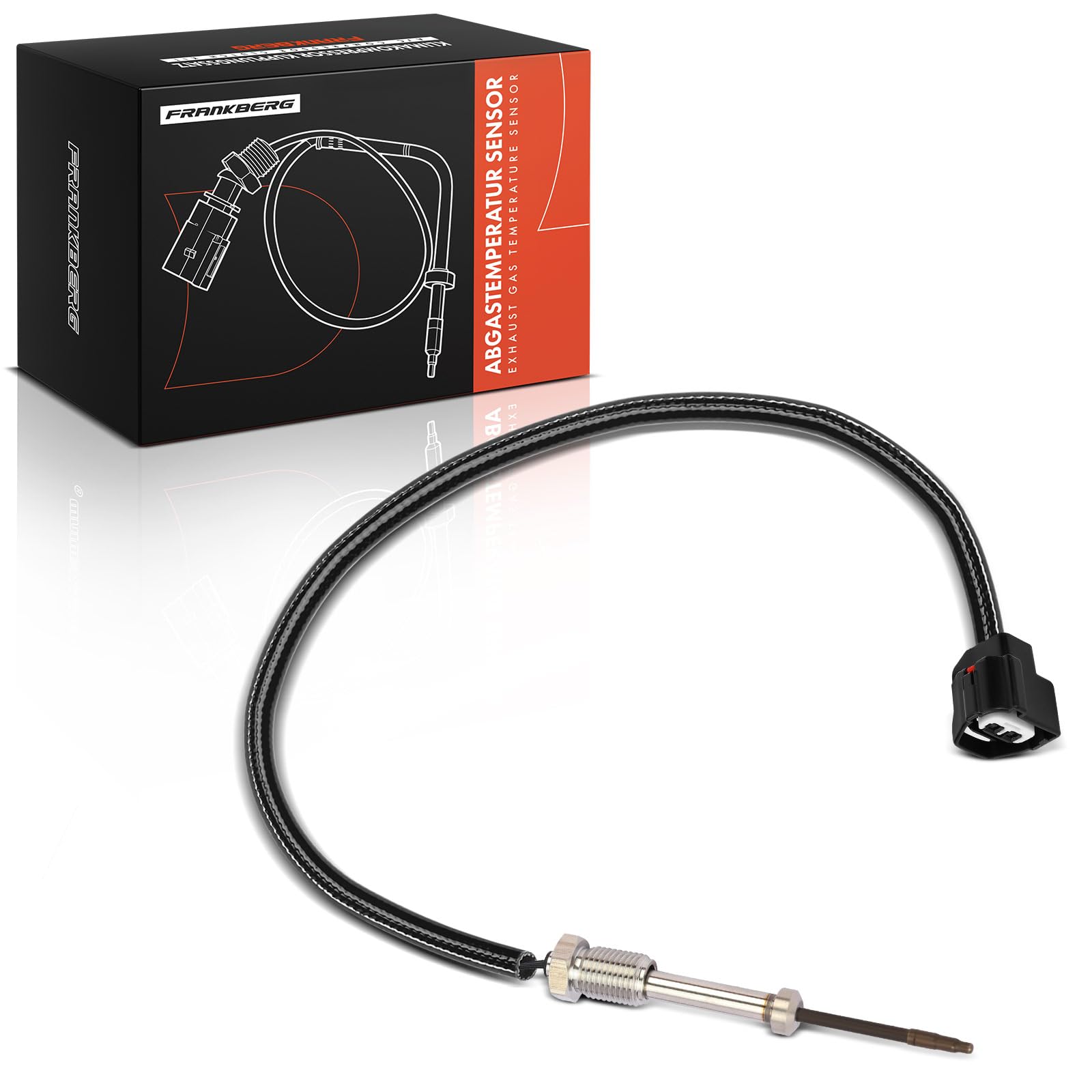 Frankberg Sensor de temperatura de gases de escape 2 Polos Compatible con Cube Z12 1.5L 2009-2014 Juke F15 1.5L 2010-2019 Replace# 226301FE0B