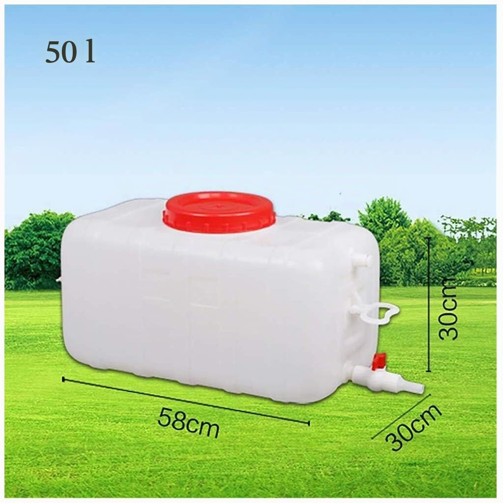 Jericane Eau 25L/50L/50L/110L/150L Bidon avec Robinet Et Poignée Camping Réservoir d'eau Grande Capacité Jerrican Réservoir d'eau en Plastique avec Robinet Réservoir Bidon d'eau Sac d'eau(Size:50L)