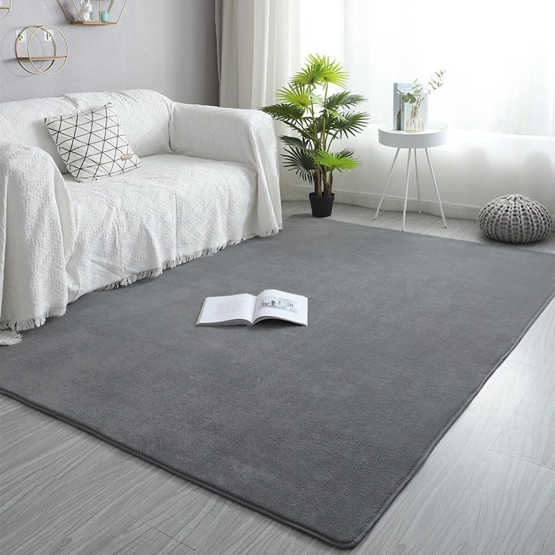 Tapis en peluche court rose de chambre d'enfant et tapis de sol de salon