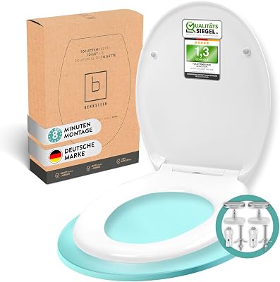 Ovaler weißer Toilettendeckel von Benkstein aus Urea-Duroplast mit Absenkautomatik