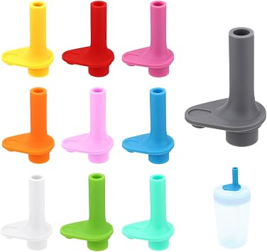 10 Pcs Replacement Bite Valves Compatible with Zak Designs Kelso 15oz/16oz | Silicone Reusable 10 Colors Nozzle Replacement Parts BPA Free Reusable Straw Cup Lid Accessories
