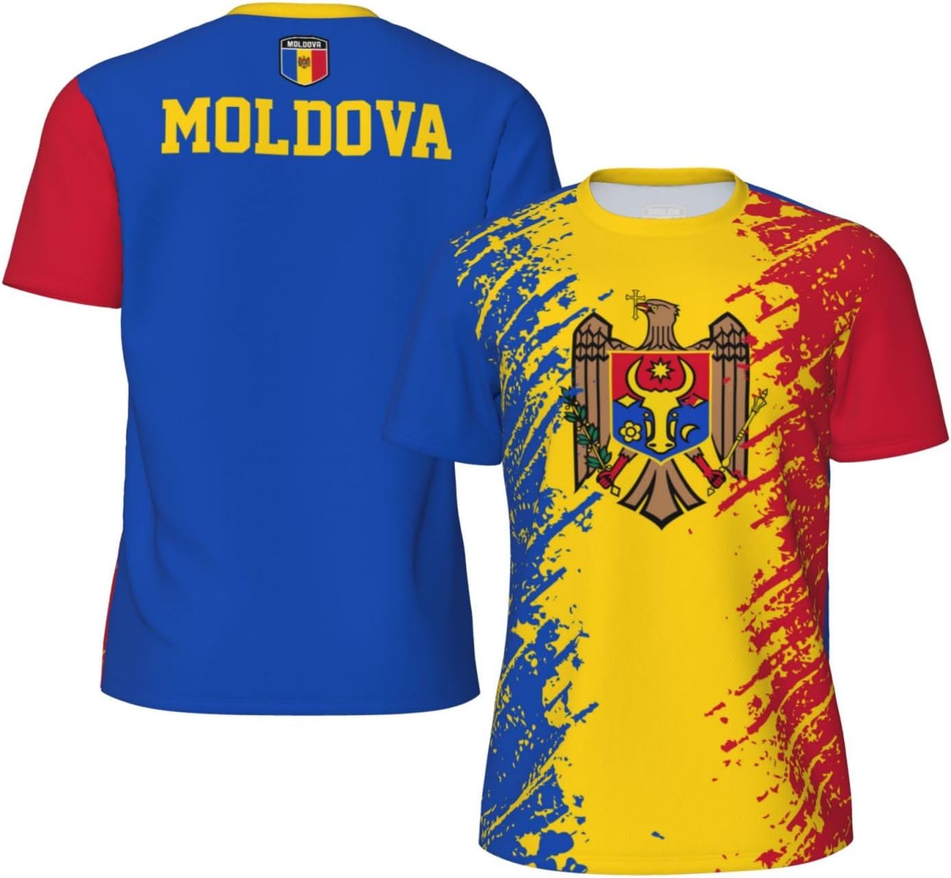 Moldova Flag Sports Jersey Mesh T-Shirt 3D Print for Running Cycling Soccer Fans Fitness Shirts