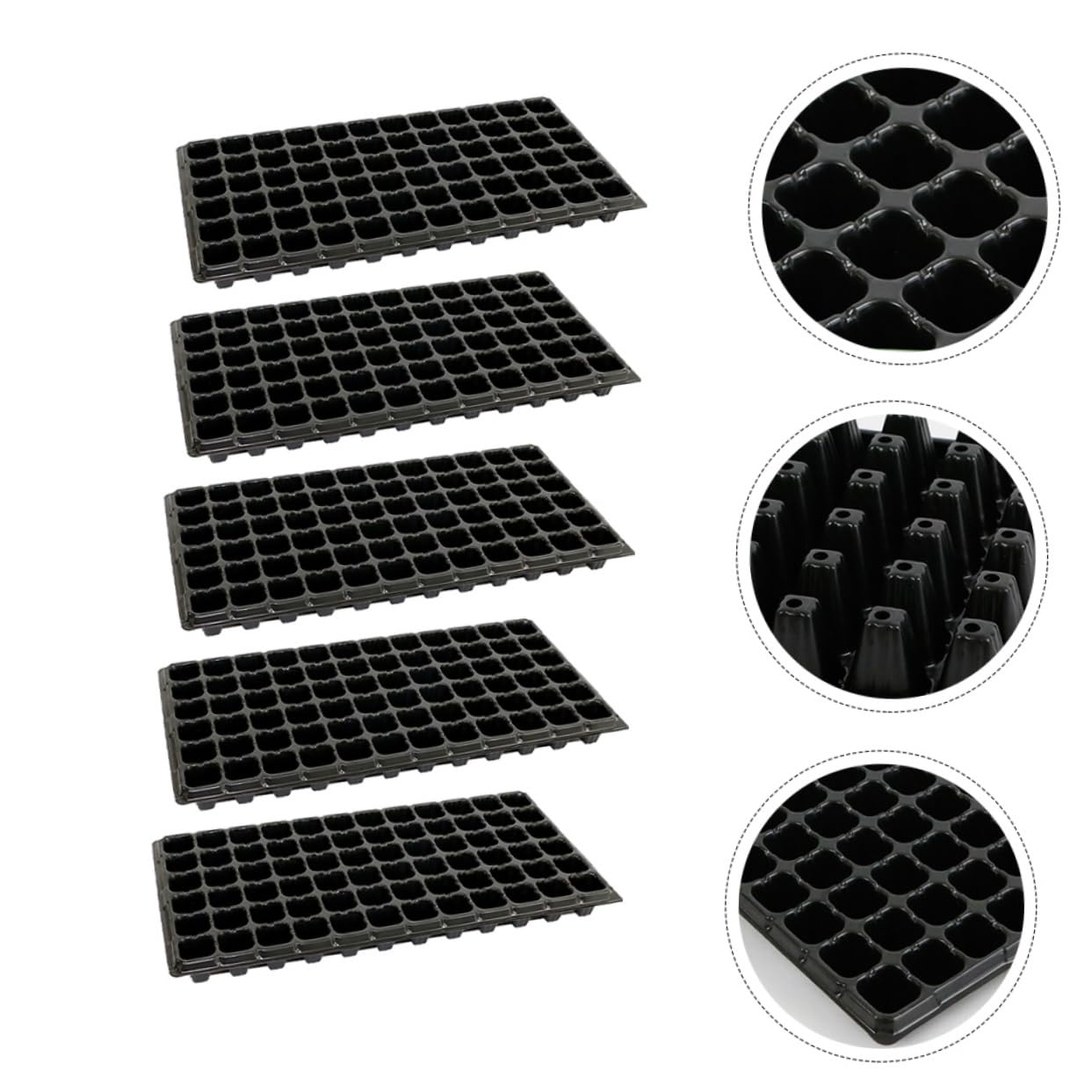 VICASKY 15 Piezas de con Agujeros de Drenaje Bandeja de Cultivo para Plantas de jardín y habitación Infantil para una germinación Saludable y Alta tasa de brotación