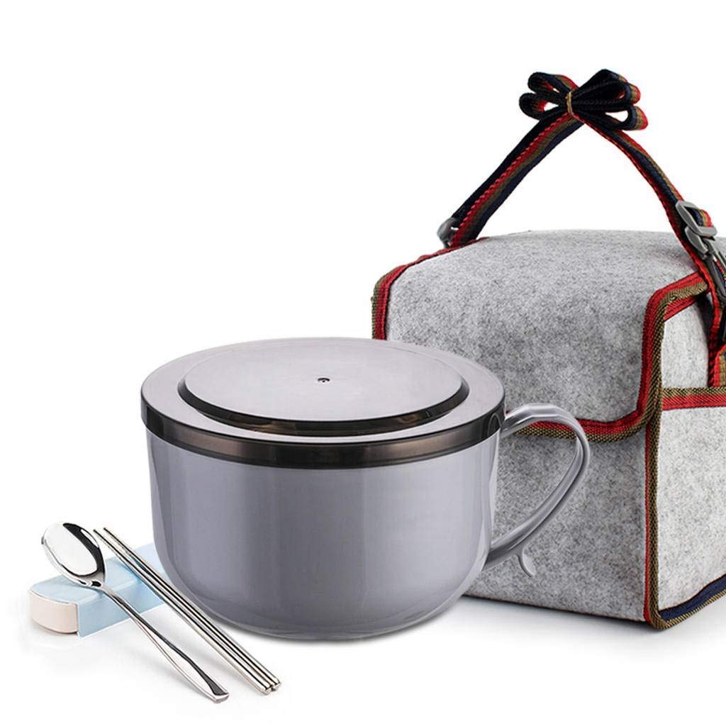 Bol à soupe avec poignée en inox de 800 ml style japonais pour dortoir