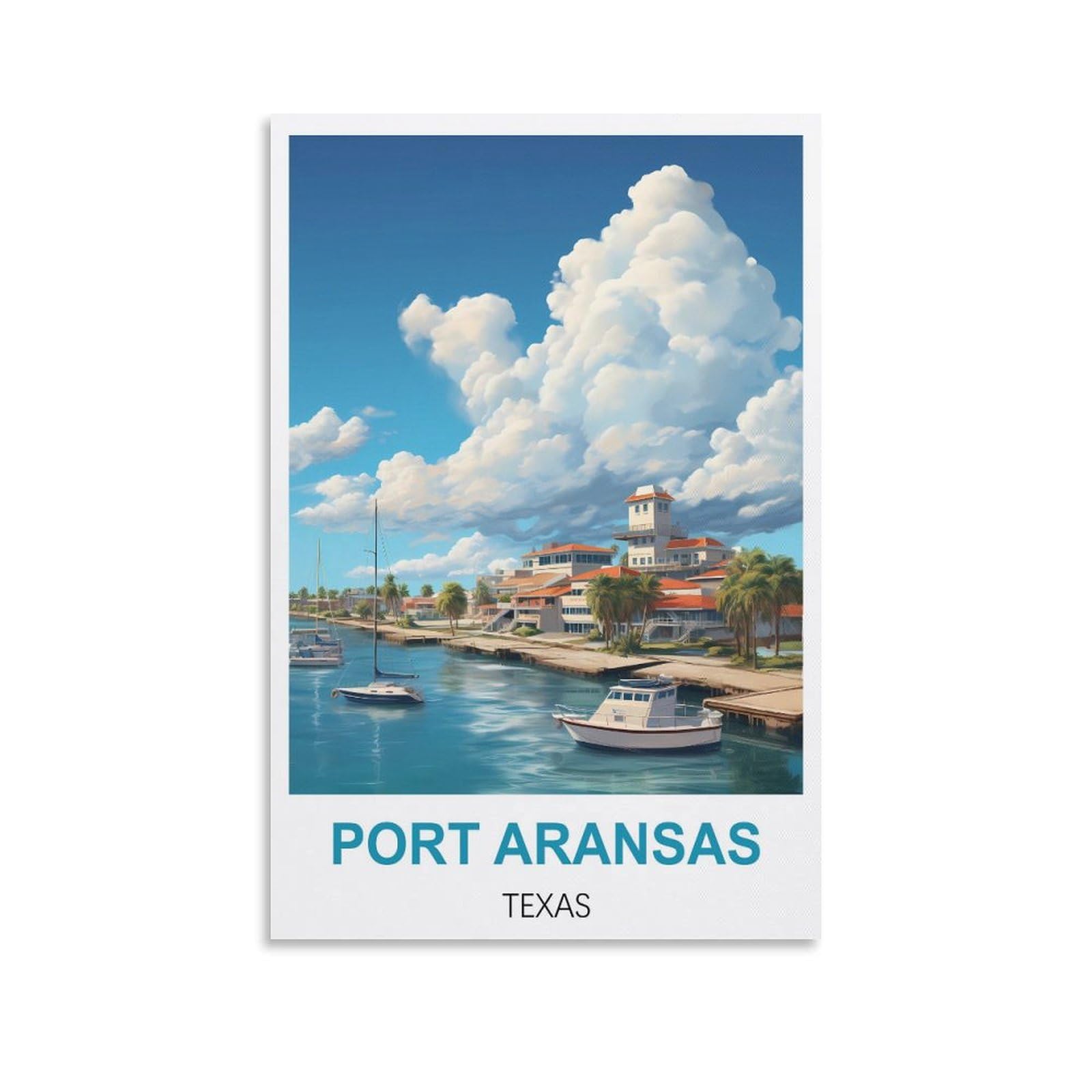 Metal Sign Tin Sign,Port Aransas Texas,Vintage Bar Club Cave Home Kitchen Rustic Wall Art Decor Funny Sign 30x30cm