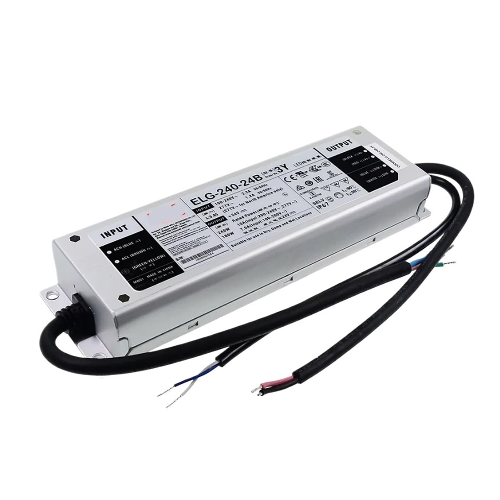 JGNAYRKJQI ELG-240-24B-3Y Constant Voltage + Constant Current Drive Waterproof Power Supply