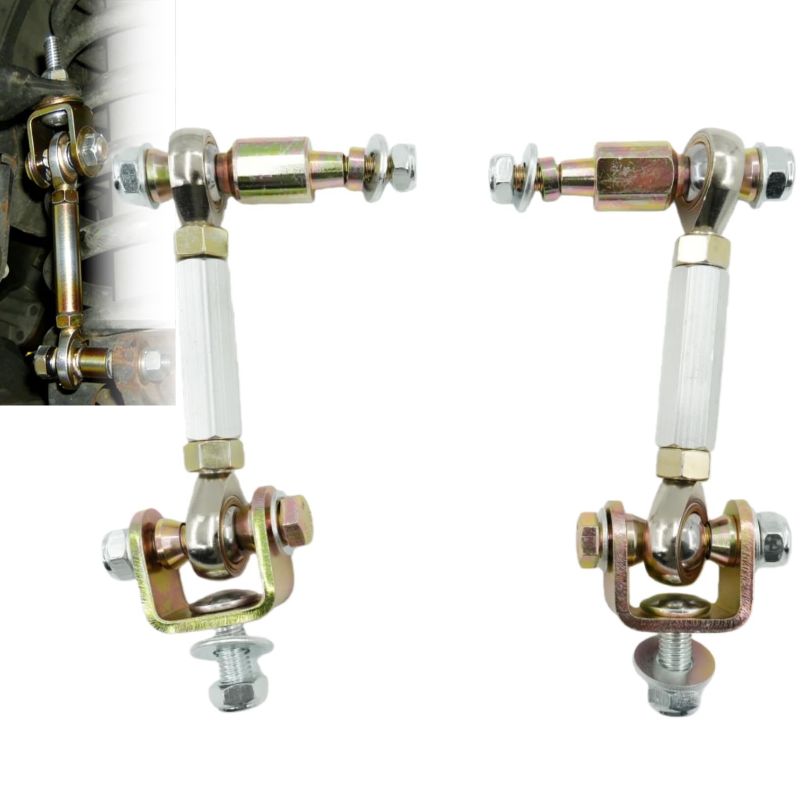 Photo 1 of BoCID Diesel Front Sway Bar End Link Sway Bar Relocation For Adjustable 0-6" Lift Kit Compatible with 2003-2008 Dodge Ram 2500 3500 4WD, Sliver