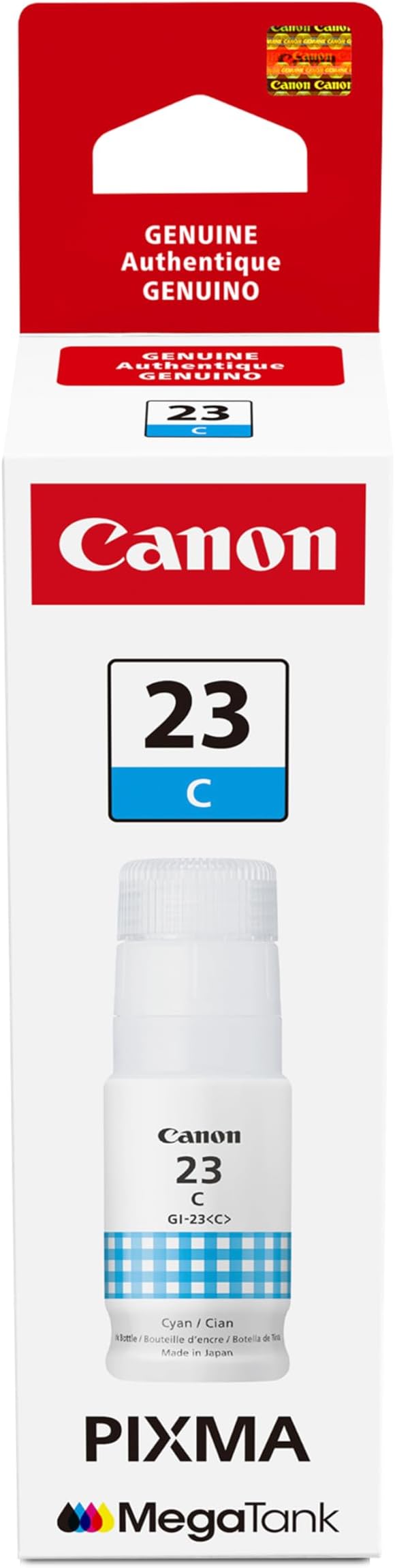 Canon GI-23 Genuine Cyan Ink Bottle, Compatible with Megatank G620 Printers