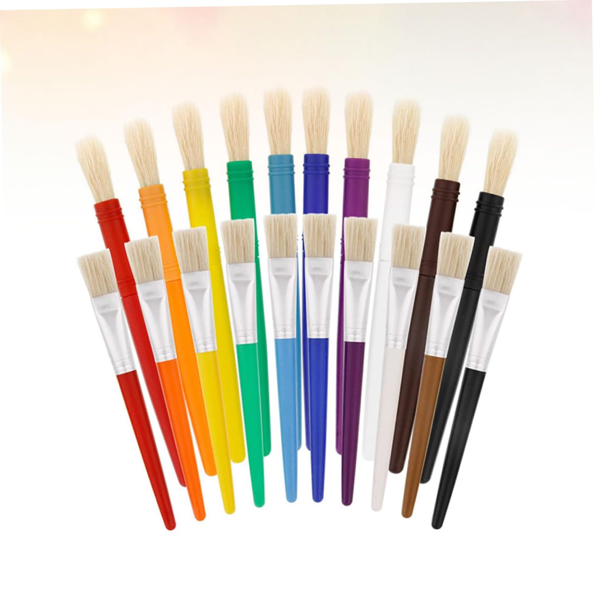 SHINEOFI 40stücke Teiliges Pinsel Für Ölfarben Kunstmalpinsel Mit Robusten Borsten Und Kunststoffgriffen Für Schüler Und Künstler Vielseitig Einsetzbar Der Malerei Bunte Farben