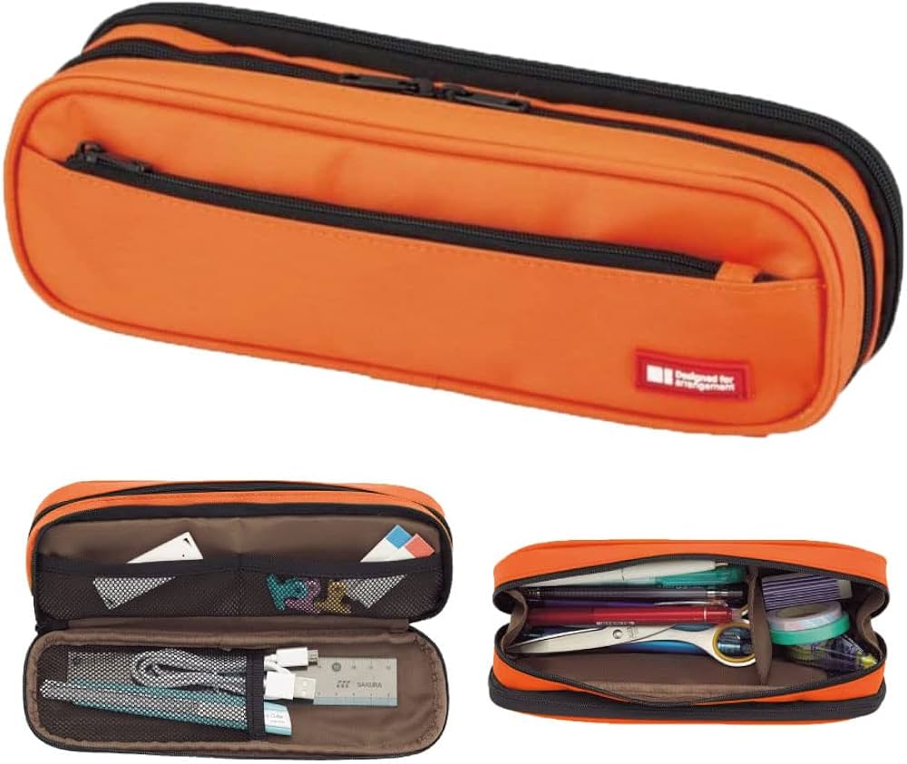 Amazon | リヒトラブ ペンケース 2WAYタイプ ダブル 橙 A7557-4 | ペン Amazon | リヒトラブ ペンケース 2WAYタイプ ダブル 橙 A7557-4 | ペン