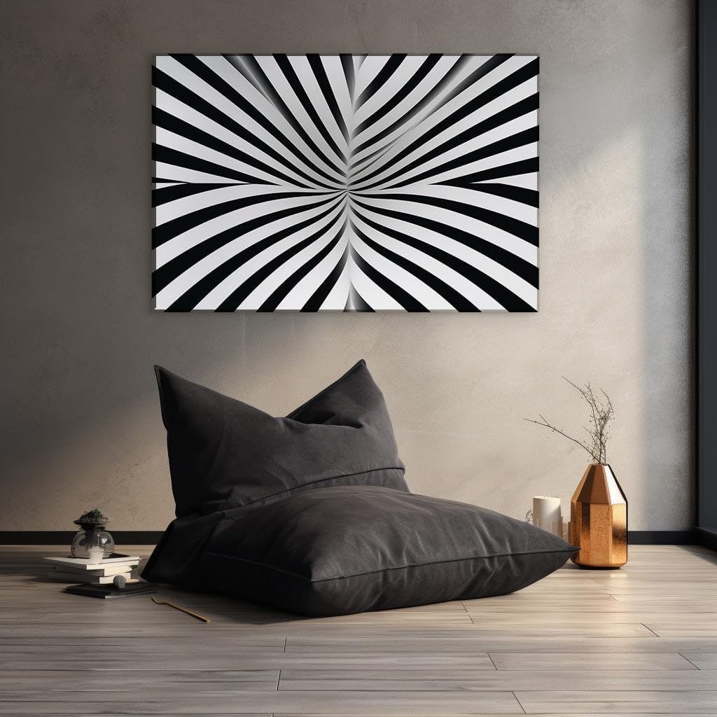Canvas for Living room. Spiraling Elegance: A Dance of Light and Shadow, 27 x 18 inch Canvas Wall Art - Modern Home Decor - 69x46 cm (27x18 inch)