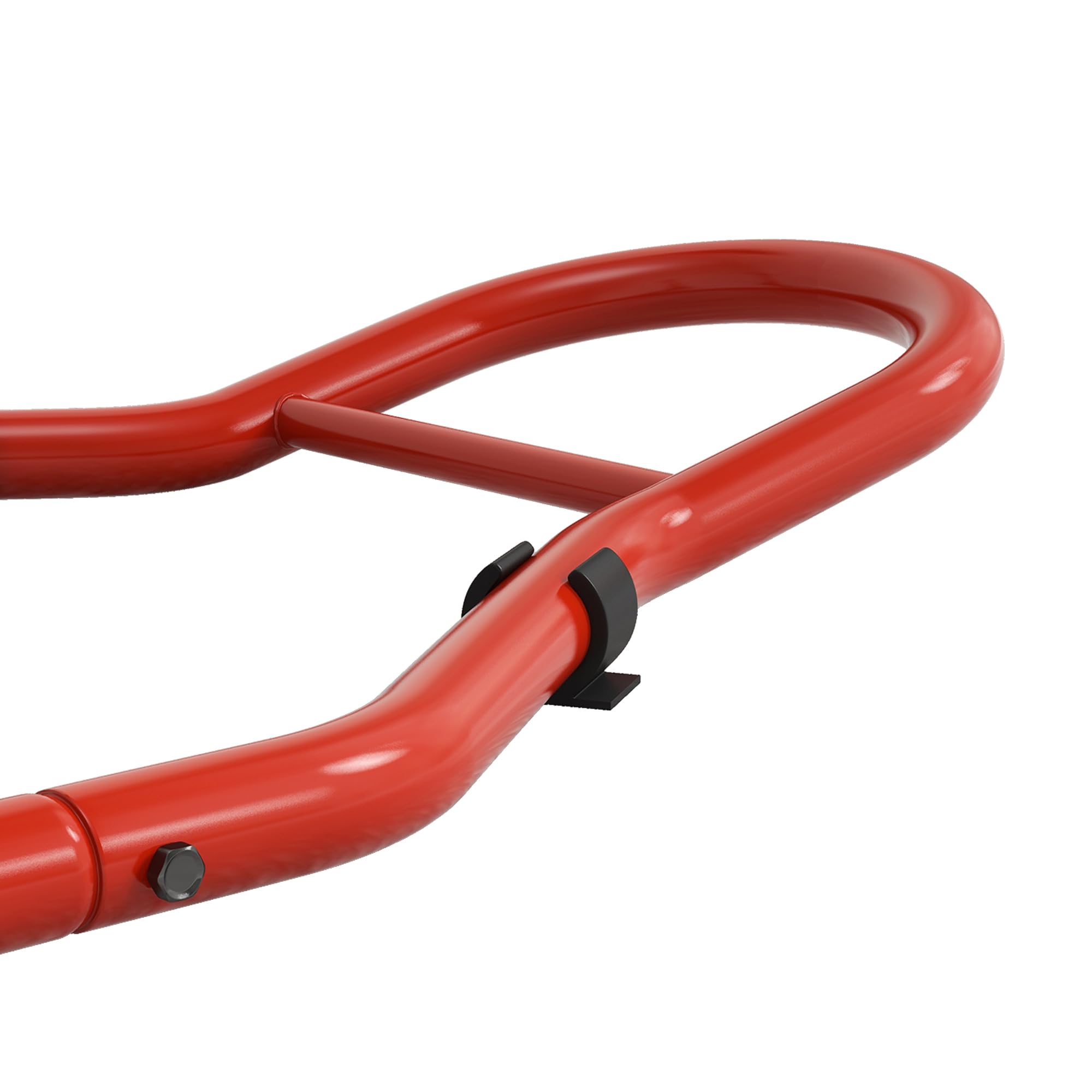 HOMCOM Béquille d'Atelier Moto Avant avec Goupille Réglable Acier Rouge | Support pour Moto, Adaptateurs pour Bras Oscillant, Support Universel de Levage pour Atelier