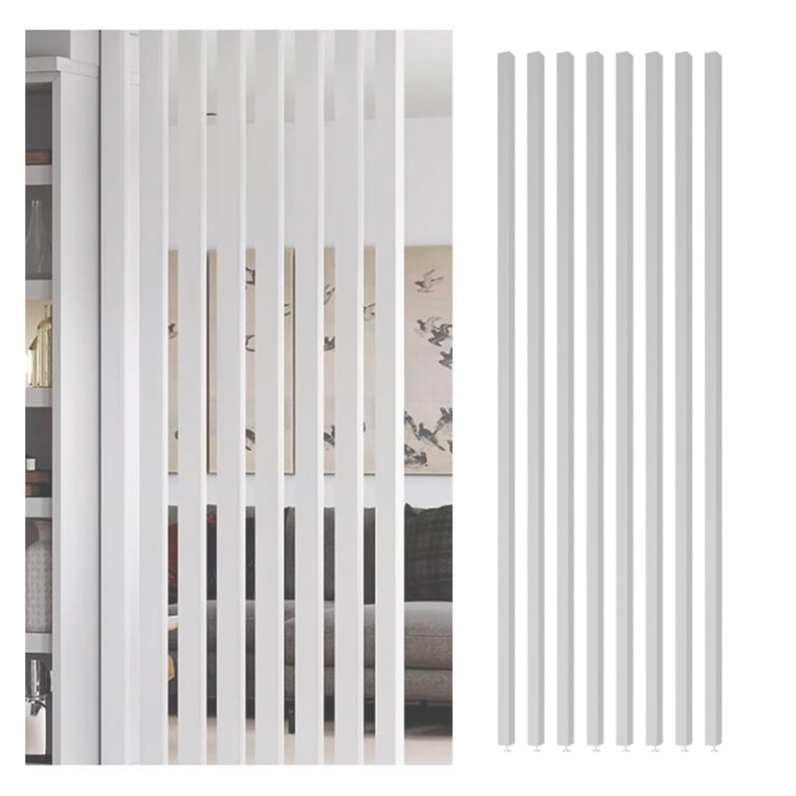 Pannelli divisori in legno bianco, confezione da 8 pezzi, per casa, ufficio, hotel, salone, altezza 70-240 cm, separatore di spazio