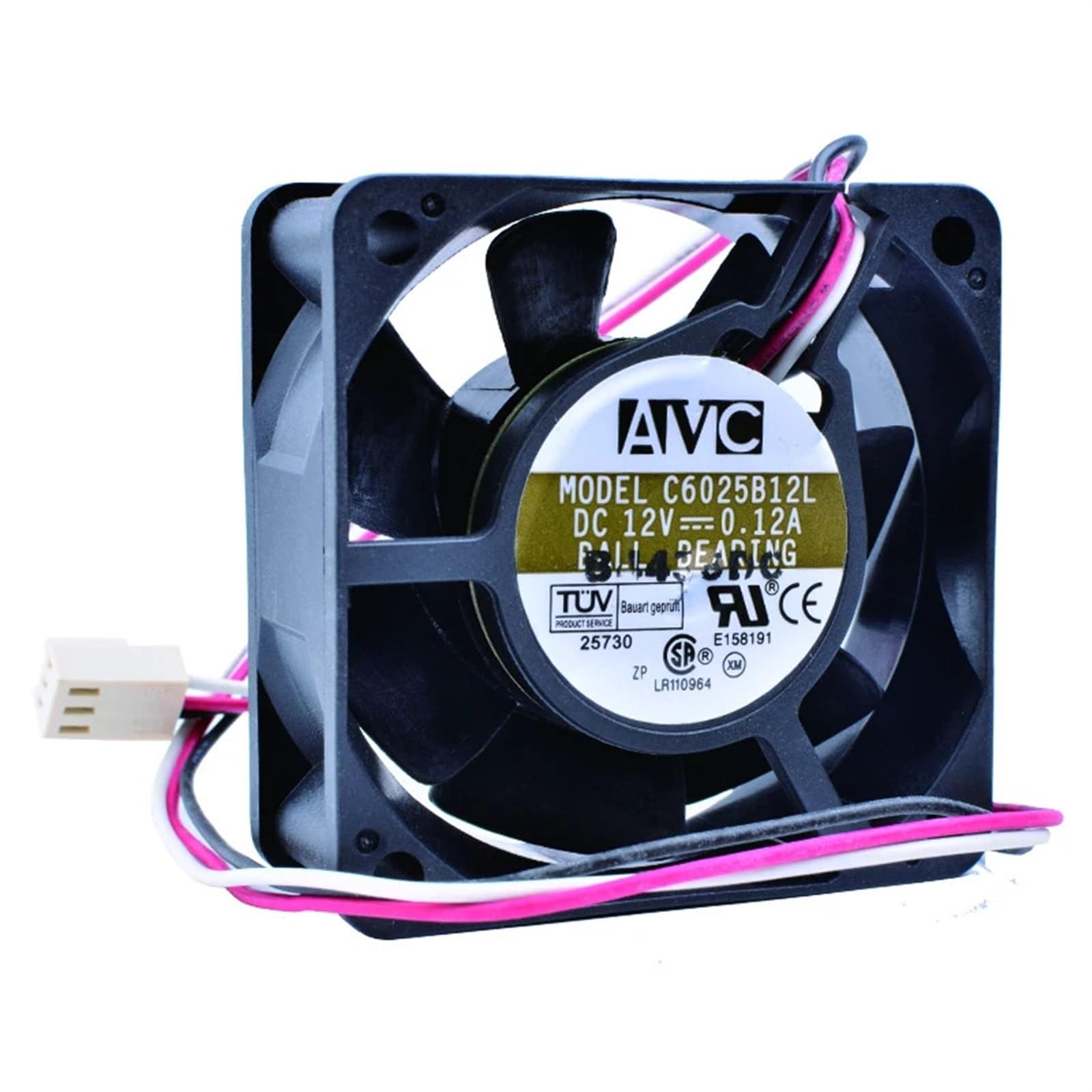 C6025B12L 6 centimetri 60 millimetri ventola 60x60x25mm 6025 DC12V 0.12A 3 linee 3pin Doppio Cuscinetto A Sfera Ventola di Raffreddamento Silenzioso for la CPU del Computer