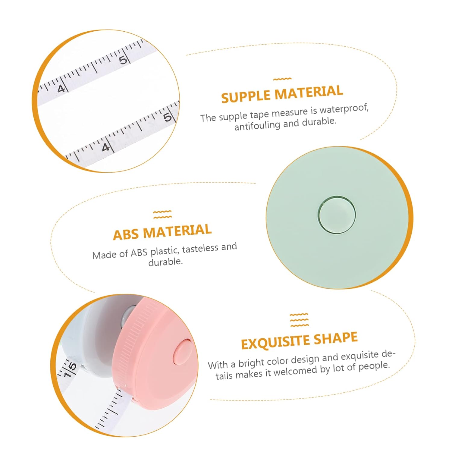 Gadpiparty 18pcs Soft Tape Measure Retractable Measuring Tool for Body and Cloth Adorable for Sewing Crafting and Home Use Lightweight and Compact Design