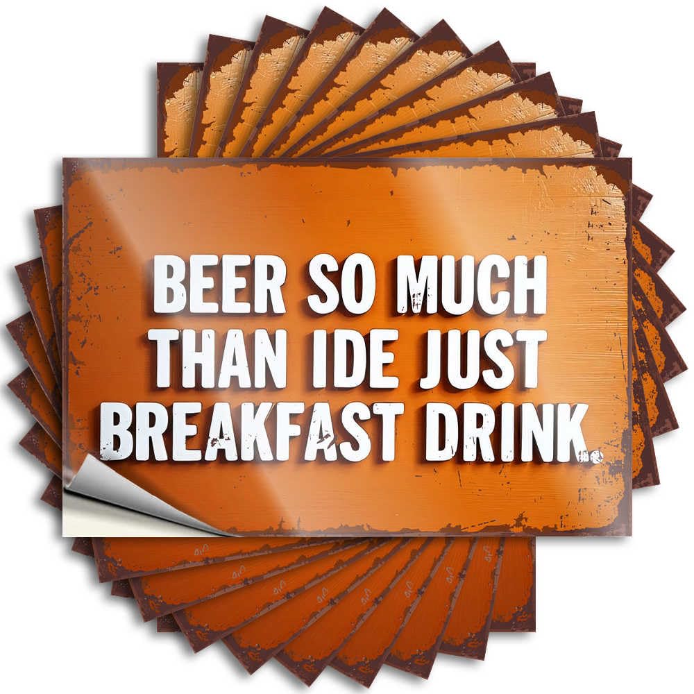 Beer: More Than Just A Breakfast Drink? Punk Outdoor Camping Accessories - Funny Sticker Cover Removable Vinyl Decal(12X18CM)
