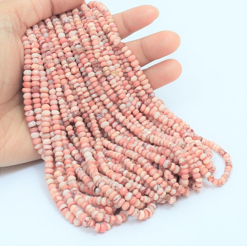 Perles en opale rose naturelle pour fabriquer des bijoux bohèmes chics à porter au quotidien