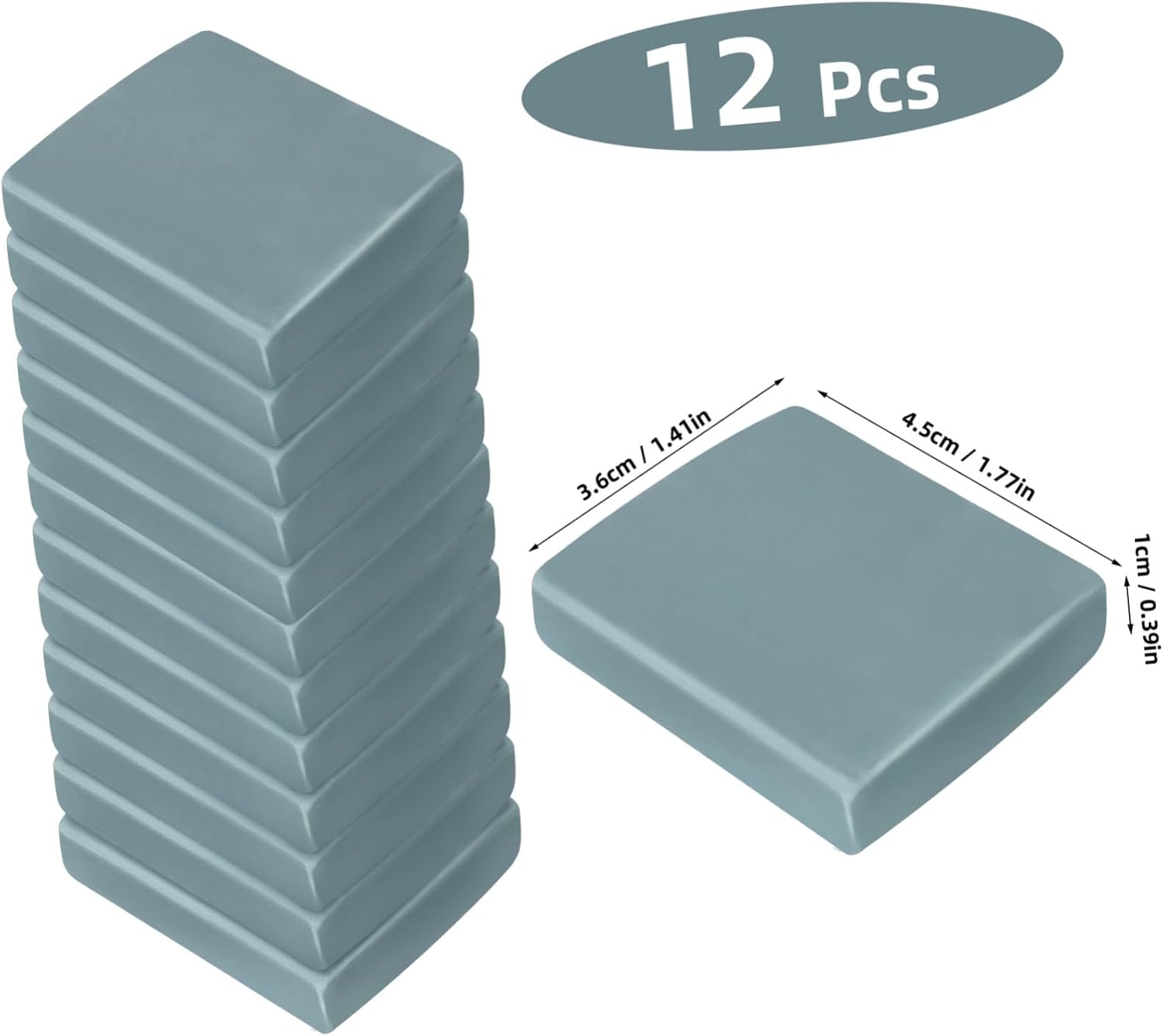 12pcs Kneadable Erasers for Artists Moldable Art Eraser Blocks for Drawing and Sketching Soft and Erasing for School and Office Use