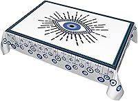 Vista 13 de YETTA YANG Paño de Mesa Redondo de Dulce de Chupachups Gótico en Negro y Blanco de 60 Pulgadas, Cubierta de Mesa Decorativa de Tela para Mesas