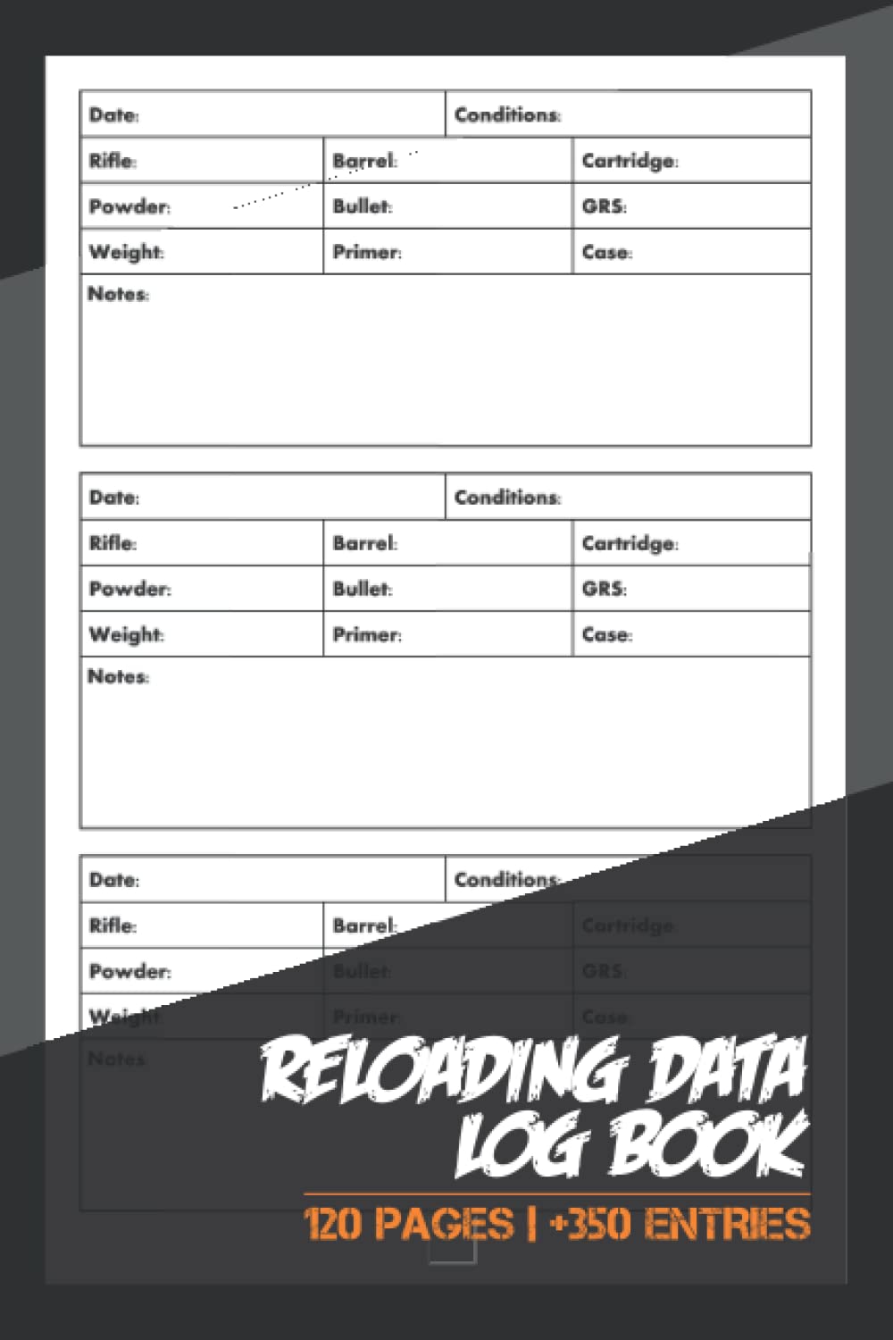 Buy Reloading Data Log Book: For Reloaders to Track &amp; Record Reloading, Numbered pages, 3 ...