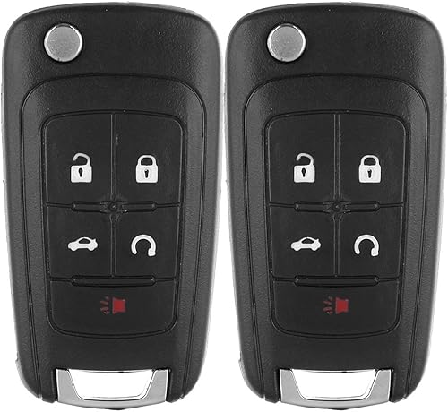 OCPTY 2 unidades de repuesto para llavero remoto sin cortar para GMC Terrain/Buick/para Chevrolet Series OHT01060512 5461A-01060512 13500221 13500226