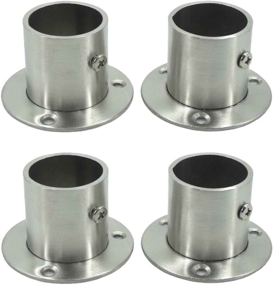Amazon.com: NELXULAS Stainless Steel Closet Rod Flange Holder for Pipe ...