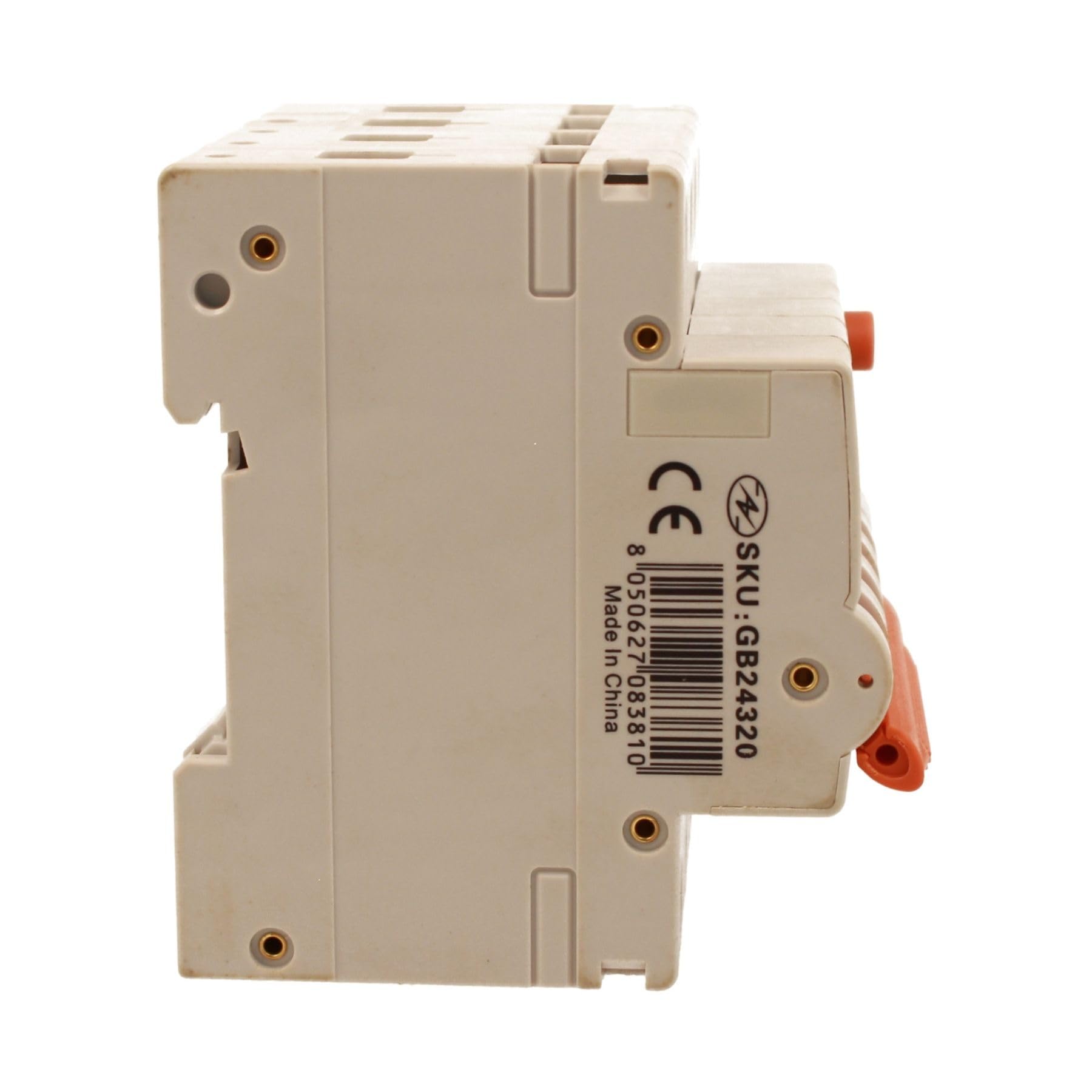 Interruptor diferencial magnetotérmico trifásico 380 V tipo A 20 A C20, 4P real (NO 3P + N), curva C 6 kA 30 mA, doble palanca con diagnóstico visual, 4 módulos DIN, serie PL8M4