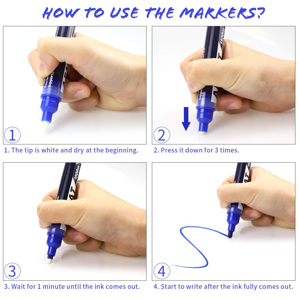 White Board Roll,11ft Dry Erase Paper, AFMAT Dry Erase Wall Sticker, Whiteboard Wallpaper Roll with Adhesive Backing, PET Surface,6 Dry Erase Markers,17.3''x132'',2 Rolls
