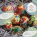 Hand Painted Wooden Ukrainian Easter Eggs Small 4-4,5 cm х 5 pcs, Traditional Petrykivka painting Art Pysanky handmade as Your Easter Tree Hanging Home Decorations