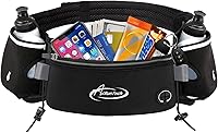 Vista 12 de AiRunTech Cinturón de hidratación para correr con botella de agua, riñonera para teléfono y cartera, bolsa de correr, accesorios esenciales