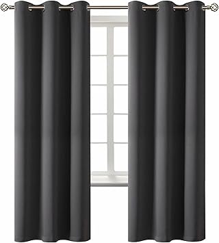 BGment Blackout Curtains - Grommet Thermal Insulated Room Darkening Bedroom and Living Room Curtain, Set of 2 Panels (42 x 72
