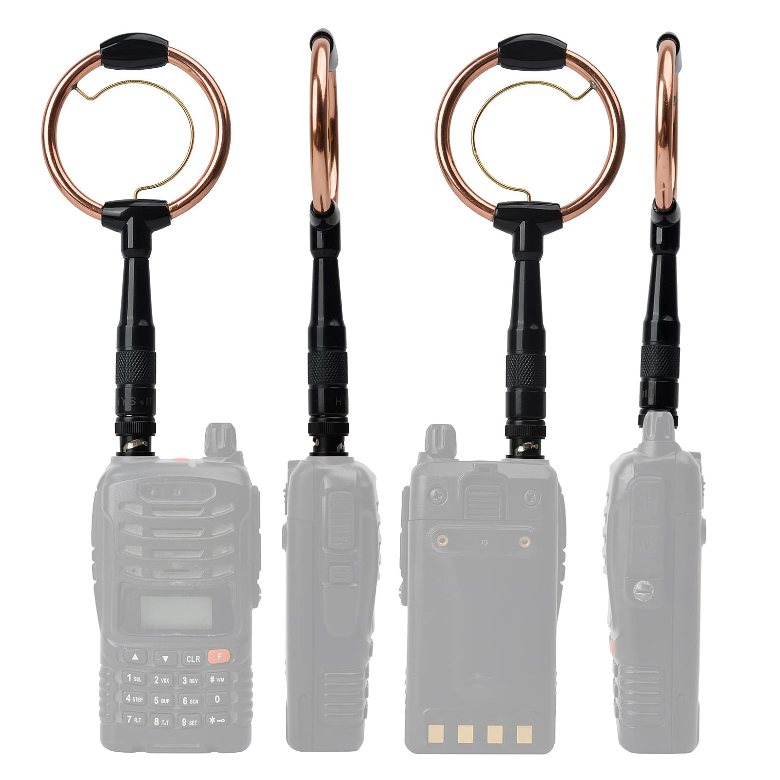 HYS VHF UHF Walkie Talkie antena dwuzakresowa antena BNC kompatybilna z Vertex Kenwood TK300 TK320 ICOM IC-W32 IC-V80 dwukierunkowe radio