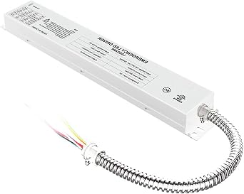 20W LED Emergency Backup Driver, Rechargeable UL Listed Backup Battery, Over 90mins Emergency Time, 120V-347VAC, for Dimmable LED troffer, Panel, Shop Light 20W, 1-Pack