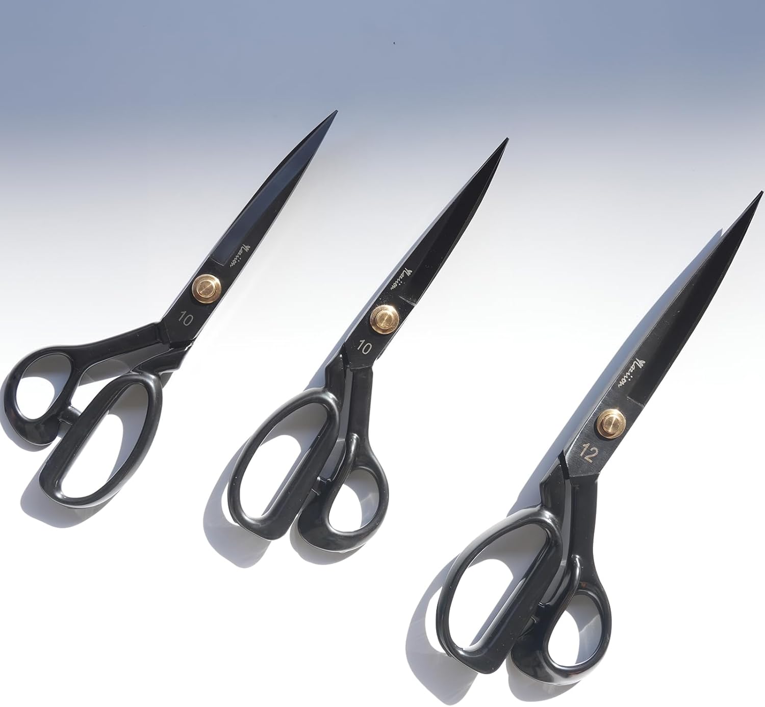 YLaziion Left-Handed 10-Inch Heavy-Duty Fabric Scissors, Classic Professional Tailor Shears – Manganese Steel Fabric Shears with Adjustable Brass Screw for Sewing & Dressmaking, 0.67LB