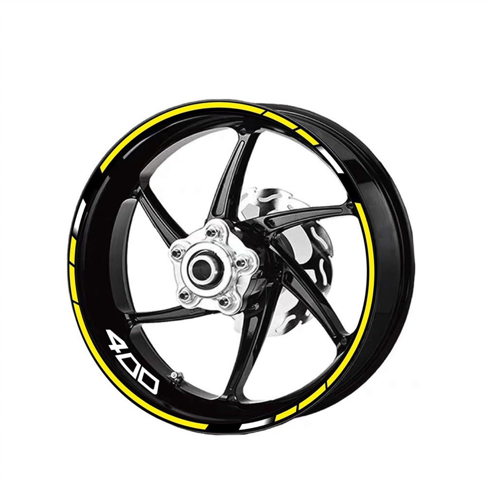 Stickers Motorcycle Wheel Stickers Night Reflective Decorative Rim for Kawasaki Z400 Z-400 Z 400(Style 5)