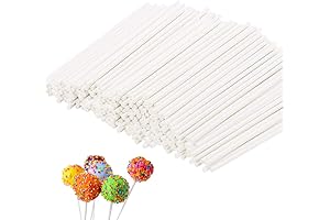 White Candy Melts 200 Lollipop Sticks for Cake Pops