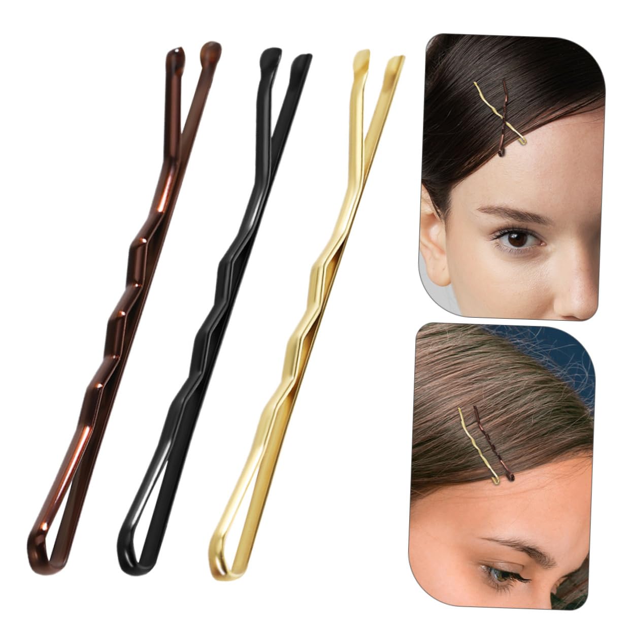 CALLARON 900stücke Haarnadeln mit Wellenmuster Dekorative Haarnadeln für Damen und Mädchen Haarschmuck für Hochsteckfrisuren Rutschfeste Haaraccessoires mit Aufbewahrungsbox