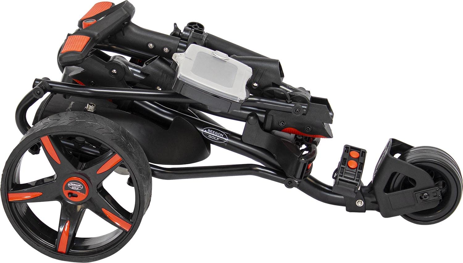 BeeGon Golf Elektro-Golftrolley GT-S500T Pro Black-Red mit 33Ah Blei-Batterie